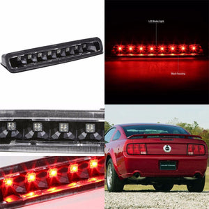 Black Housing Clear Len Third Brake Red LED Light For Ford 05-09 Mustang/Shelby-Exterior-BuildFastCar