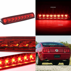 Chrome Housing Red Len Third Brake Red LED Light For Ford 05-09 Mustang/Shelby-Exterior-BuildFastCar