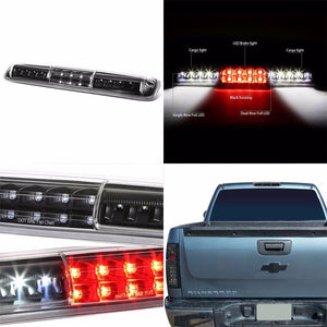 Black Third Brake/Reverse Red/White LED Light For 99-07 Sierra HD/Classic V8/V6-Exterior-BuildFastCar