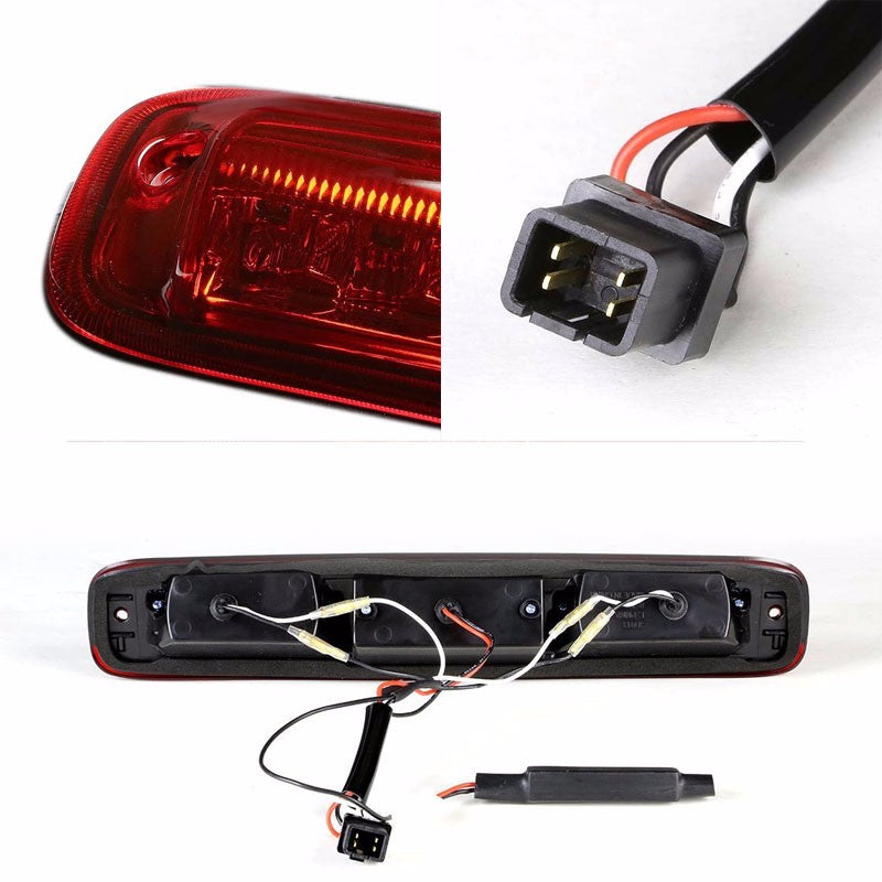 Red Third Brake/Reverse Red/White LED Light For 99-07 Sierra HD/Classic V8/V6-Exterior-BuildFastCar
