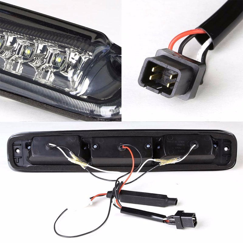 Smoke Third Brake/Reverse Red/White LED Light For 99-07 Sierra HD/Classic V8/V6-Exterior-BuildFastCar