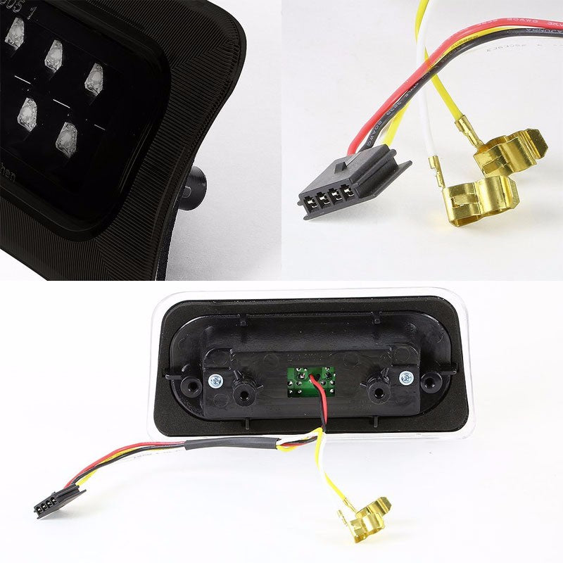 Black Housing Smoke Len Third Brake LED Light For GMC/Chevy 94-03 Sonoma/S10-Exterior-BuildFastCar