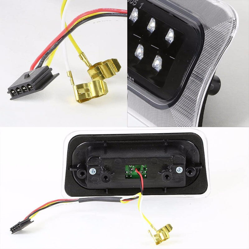 Black Housing Clear Len Third Brake LED Light For GMC/Chevy 94-03 Sonoma/S10-Exterior-BuildFastCar