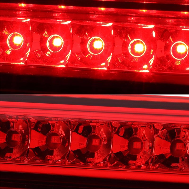 Chrome Housing Red Len Third Brake LED Light For Honda 94-97 Passport/Rodeo-Exterior-BuildFastCar