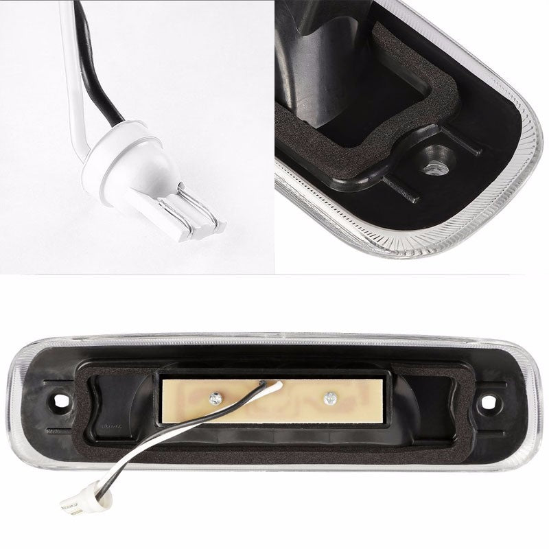 Black Housing Clear Len Third Brake LED Light For 97-01 Cherokee XJ 2.5L/4.0L-Exterior-BuildFastCar