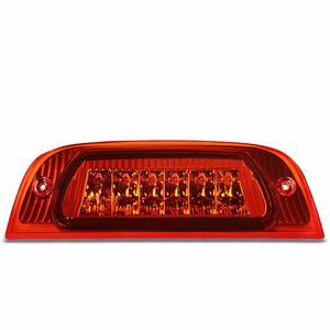 Chrome Housing Red Len Rear Third Brake Red LED Light For Jeep 02-07 Liberty KJ-Exterior-BuildFastCar