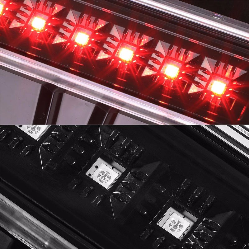Chrome Housing Clear Len Rear Third Brake LED Light For Jeep 07-17 Wrangler JK-Exterior-BuildFastCar