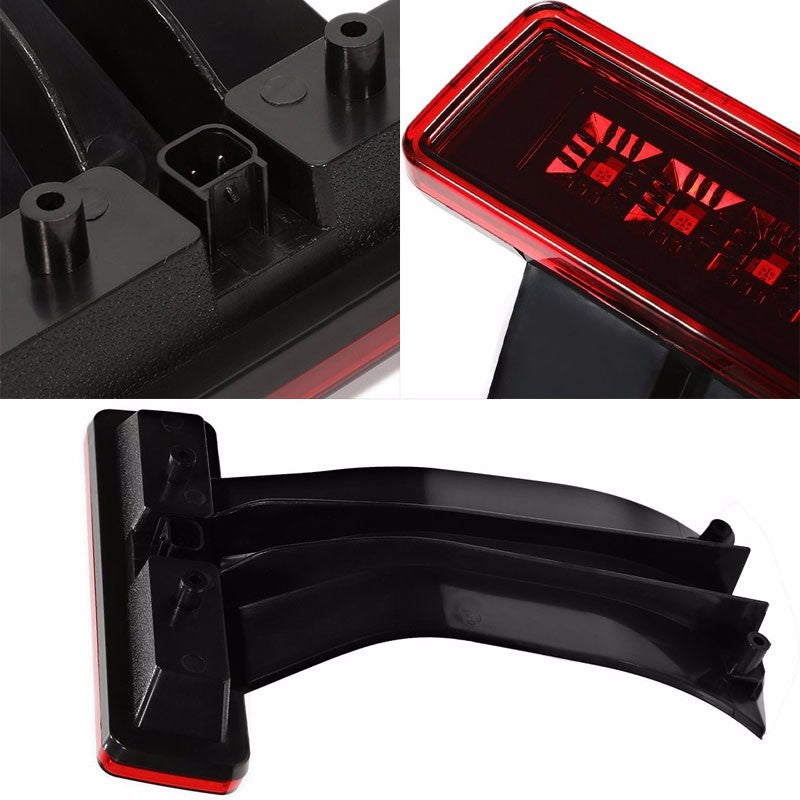Chrome Housing Red Len Rear Third Brake LED Light For Jeep 07-17 Wrangler JK-Exterior-BuildFastCar