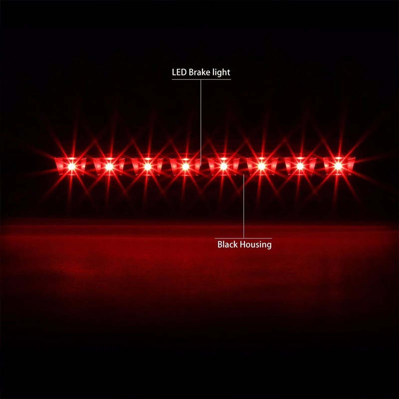 Black Housing Clear Len Third Brake LED Light For 93-95 Pathfinder WD21 3.0L V6-Exterior-BuildFastCar