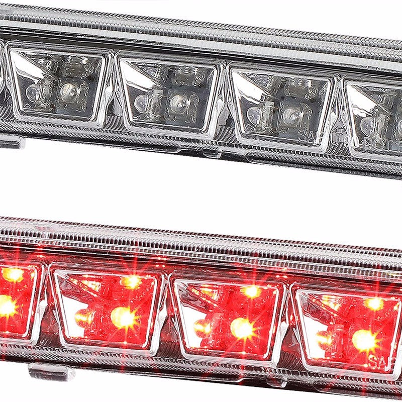 Chrome Housing Clear Len Third Brake LED Light For 93-95 Pathfinder WD21 3.0L V6-Exterior-BuildFastCar