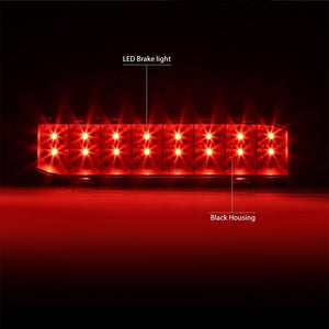 Black Housing Clear Len Third Brake Red LED Light For Nissan 00-04 Xterra WD22-Exterior-BuildFastCar