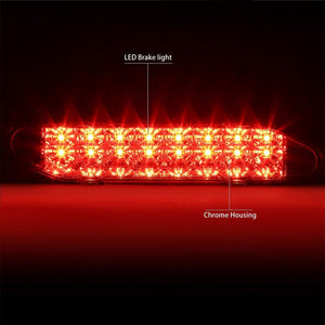 Chrome Housing Clear Len Third Brake Red LED Light For Nissan 00-04 Xterra WD22-Exterior-BuildFastCar