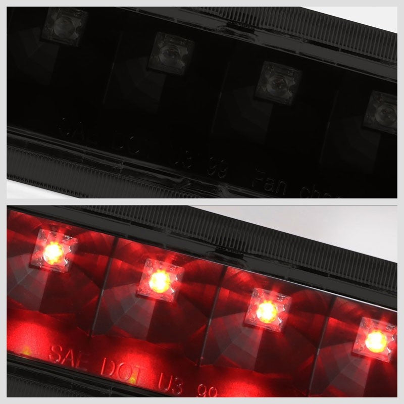 Black Housing Smoke Len Rear Third Brake Light Red LED For 01-03 Highlander XU20-Exterior-BuildFastCar