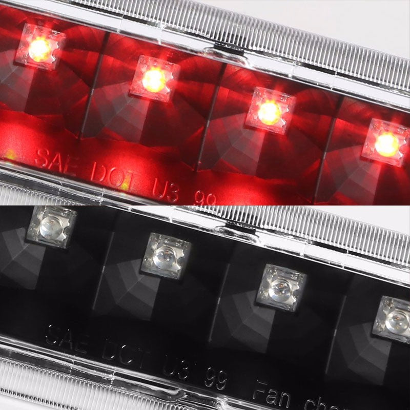 Black Housing Clear Len Third Brake Red LED Light For 01-03 Highlander XU20-Exterior-BuildFastCar