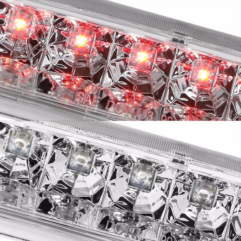 Chrome Housing Clear Len Third Brake Red LED Light For 01-03 Highlander XU20-Exterior-BuildFastCar
