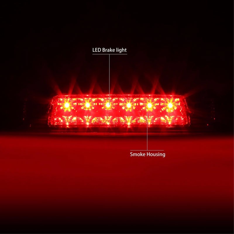 Chrome Housing Smoke Len Third Brake Red LED Light For 01-03 Highlander XU20-Exterior-BuildFastCar