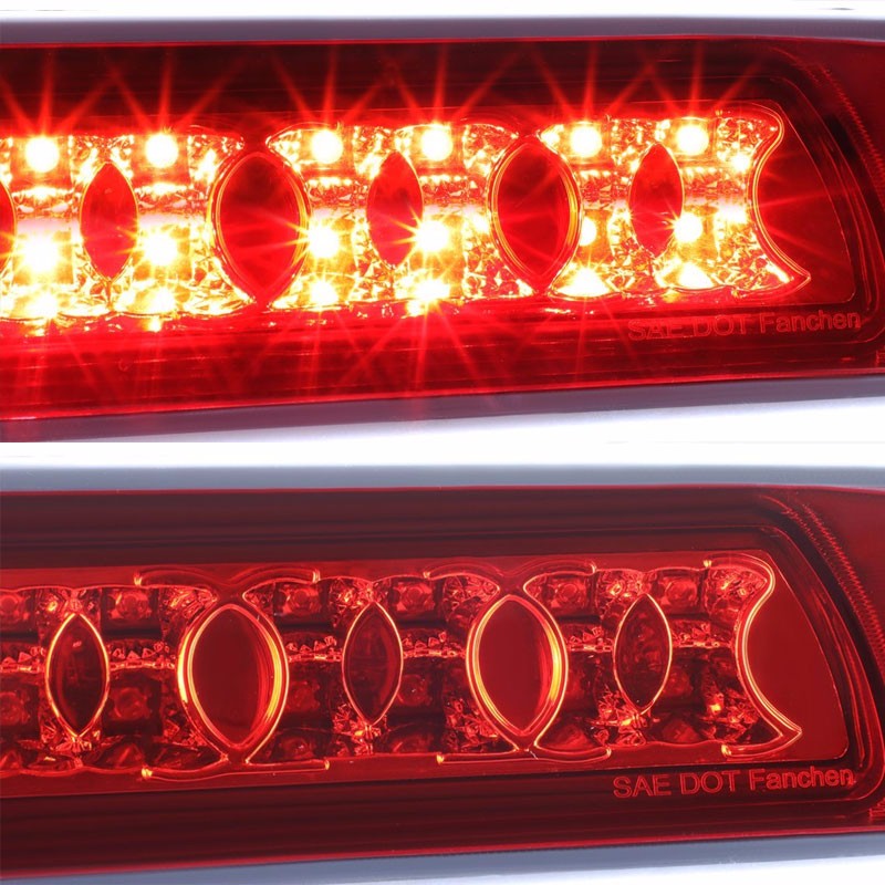 Chrome Housing Red Len Rear Third Brake Red LED Light For Toyota 00-06 Tundra-Exterior-BuildFastCar