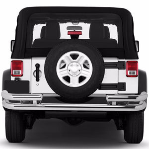 Stainless Steel Double Tube Bar Rear Bumper Protector Guard For Jeep 88-06 Wrangler-Exterior-BuildFastCar