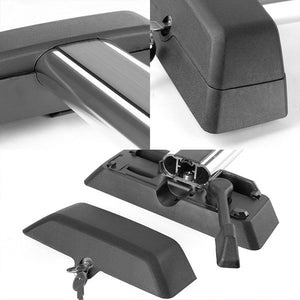 Black Aluminum Roof Rack Top Crossbar Luggage/Cargo Bar Rail For 06-10 Hummer H3-Exterior-BuildFastCar