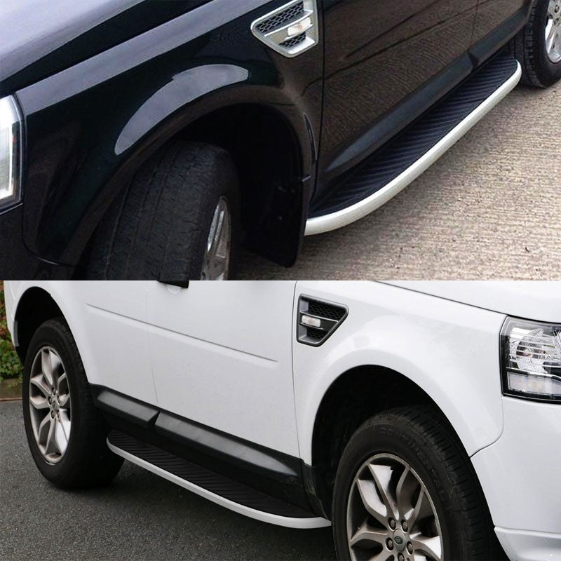Metal Slanted Pattern Running Board Nerf Bar 07-15 Land Rover LR2 BFC-RUNB-LDRVRLR2