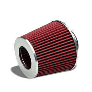 Black Shortram Air Intake+BLK Hose+Red Taper Dry Filter For 96-98 Tacoma 3.4L V6-Performance-BuildFastCar