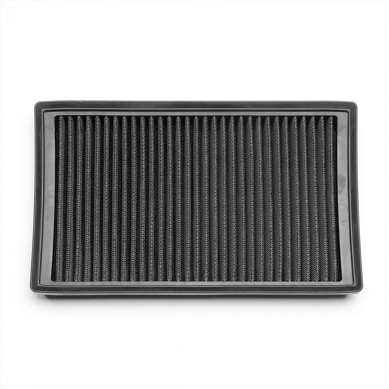 Black High Flow Washable/Reuse OE Drop-In Panel Air Filter For Audi/VW L4 Turbo-Performance-BuildFastCar
