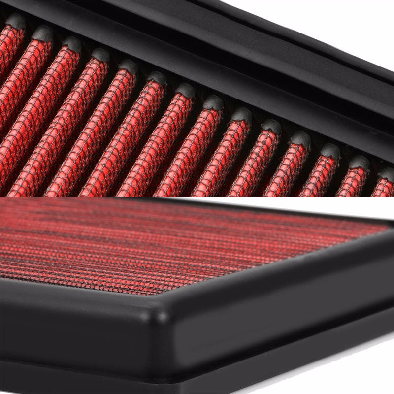 Reusable Red High Flow Drop-In Panel Air Filter For BMW 12-16 F22/F30/F32 2.0T-Performance-BuildFastCar
