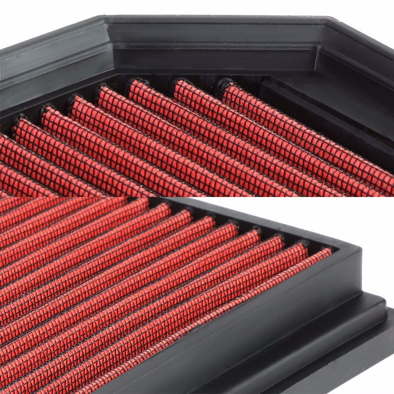 Reusable Red High Flow Drop-In Panel Air Filter For VW 06-08 GTI/Jetta Turbo-Performance-BuildFastCar