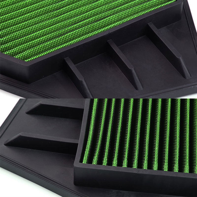 Green High Flow Washable/Reuse OE Drop-In Panel Air Filter For Crosstour 2.4L-Performance-BuildFastCar
