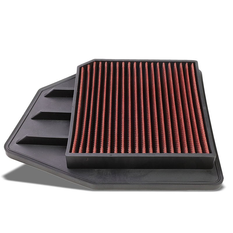 Red High Flow Washable/Reuse OE Drop-In Panel Air Filter For Crosstour 2.4L-Performance-BuildFastCar