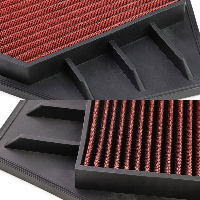 Red High Flow Washable/Reuse OE Drop-In Panel Air Filter For Crosstour 2.4L-Performance-BuildFastCar