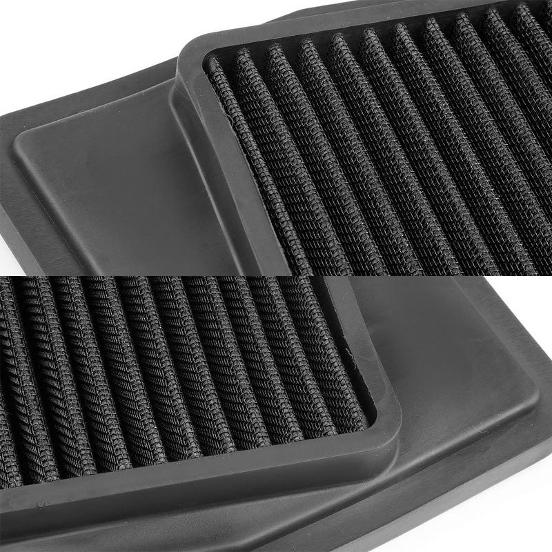 Black High Flow Washable/Reuse OE Drop-In Panel Air Filter For 09-14 Acura TSX-Performance-BuildFastCar