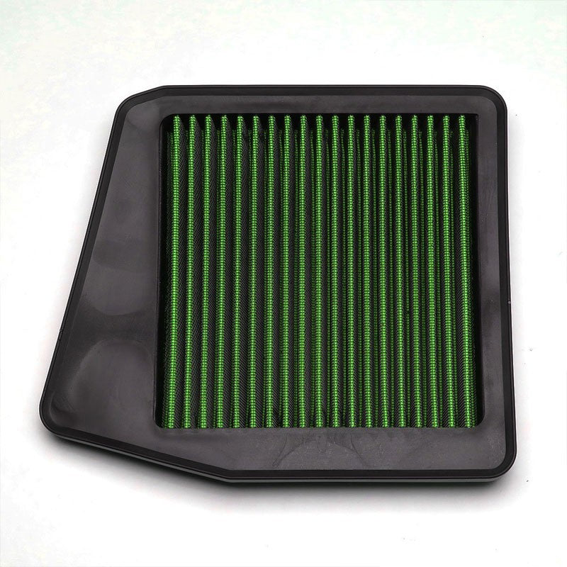 Green High Flow Washable/Reuse OE Drop-In Panel Air Filter For 09-14 Acura TSX-Performance-BuildFastCar