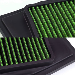 Green High Flow Washable/Reuse OE Drop-In Panel Air Filter For 09-14 Acura TSX-Performance-BuildFastCar
