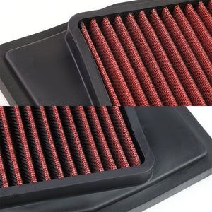 Red High Flow Washable/Reuse OE Drop-In Panel Air Filter For 09-14 Acura TSX-Performance-BuildFastCar