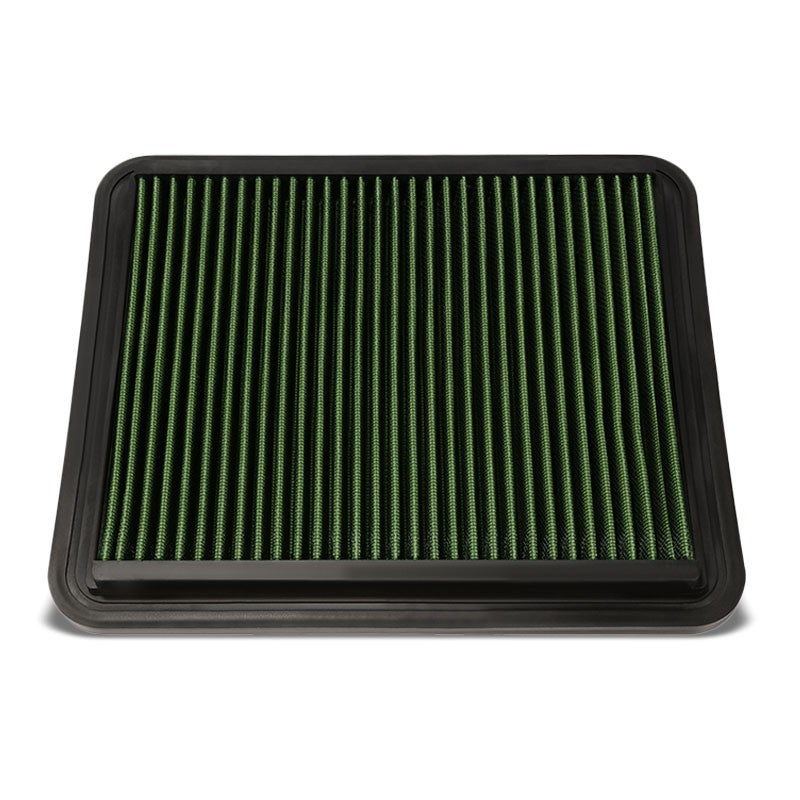 Wash/Reusable Green High Flow Drop-In Panel Air Filter For Buick 06-11 Lucerne-Performance-BuildFastCar