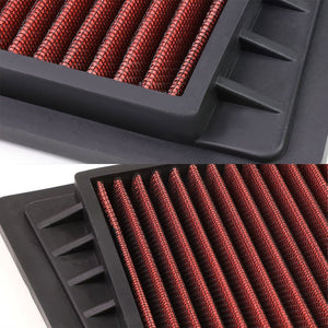 Red High Flow Washable/Reuse OE Drop-In Panel Air Filter For 02-05 Liberty 2.4L-Performance-BuildFastCar
