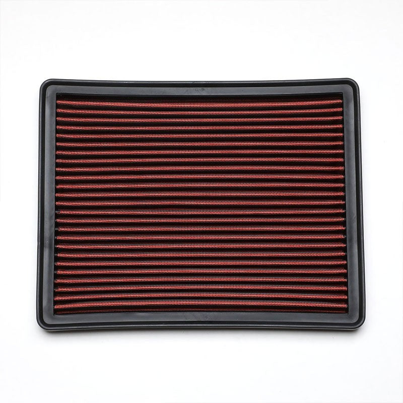 Red High Flow Washable Airbox Drop-In Panel Air Filter For 99-17 sierra 1500-Performance-BuildFastCar