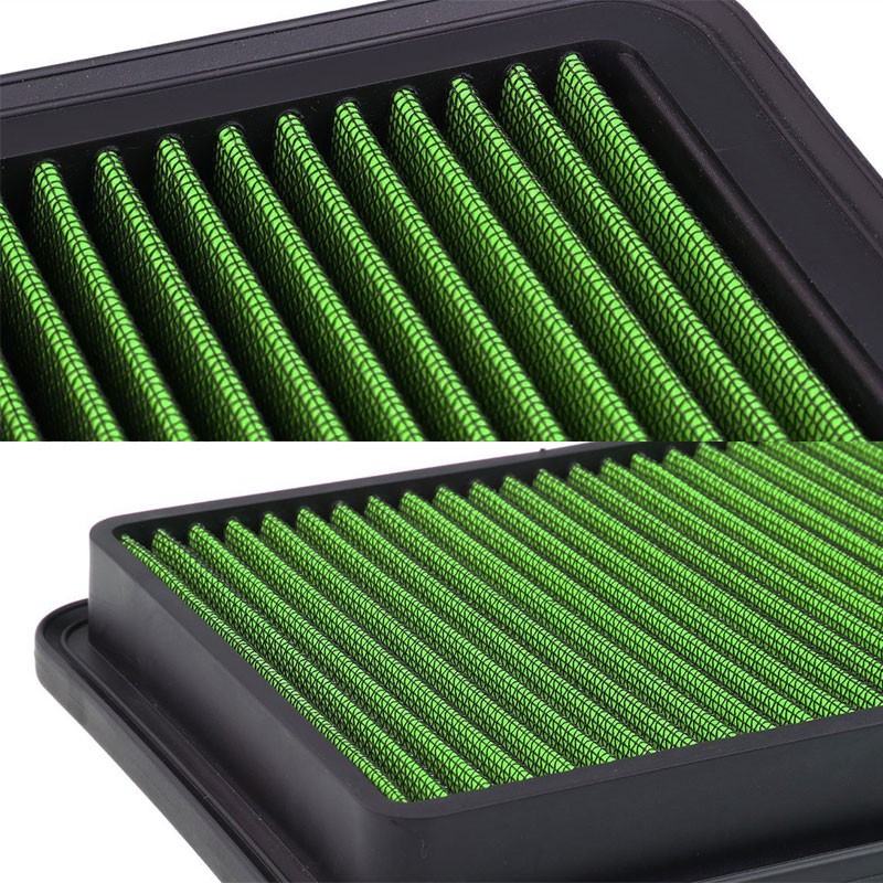 Green High Flow Washable OE Drop-In Panel Air Filter For 89-95 Toyota Pickup 2.4-Performance-BuildFastCar