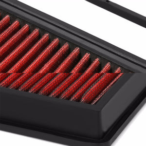 Reusable Red High Flow Cotton Drop-In Panel Air Filter For 10-17 Fiat Doblo 1.4T-Performance-BuildFastCar