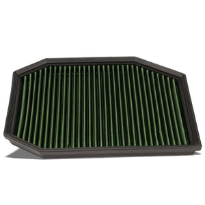 Reusable Green High Flow Drop-In Panel Air Filter For BMW 04-07 E60 5-Series-Performance-BuildFastCar