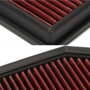 Reusable Red High Flow Drop-In Panel Air Filter For BMW 04-07 E60 5-Series-Performance-BuildFastCar