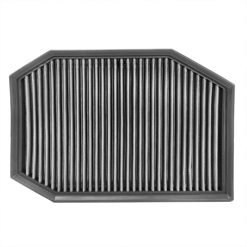 Reusable Silver High Flow Drop-In Panel Air Filter For BMW 04-07 E60 5-Series-Performance-BuildFastCar