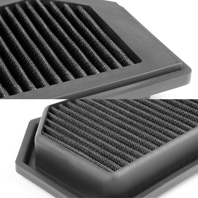 Black High Flow Washable OE Drop-In Panel Air Filter For C250/SLK250 1.8L Turbo-Performance-BuildFastCar