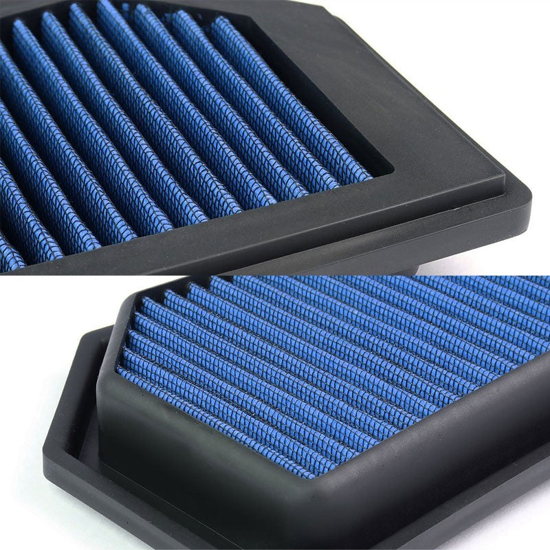 Blue High Flow Washable Drop-In Panel Air Filter For 12-15 C250/SLK250 1.8 Turbo-Performance-BuildFastCar