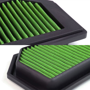 Green High Flow Washable OE Drop-In Panel Air Filter For C250/SLK250 1.8L Turbo-Performance-BuildFastCar