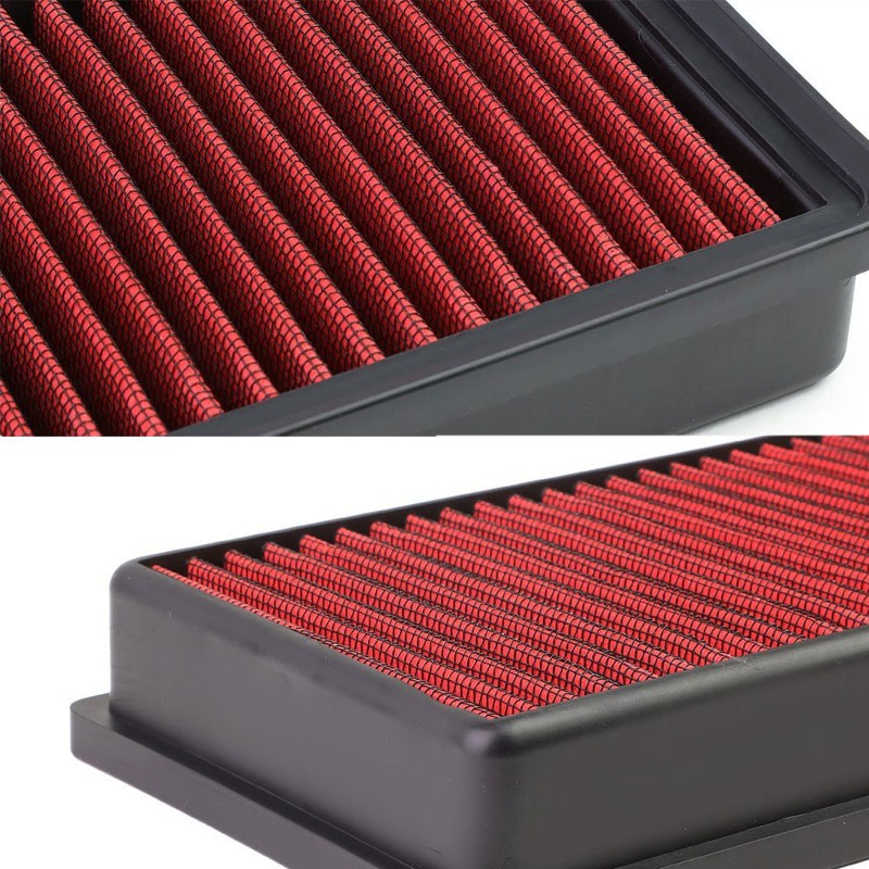 Red High Flow Washable/Reuse Drop-In Panel Air Filter For 2.0T Q5/A4/A5/Quattro-Performance-BuildFastCar