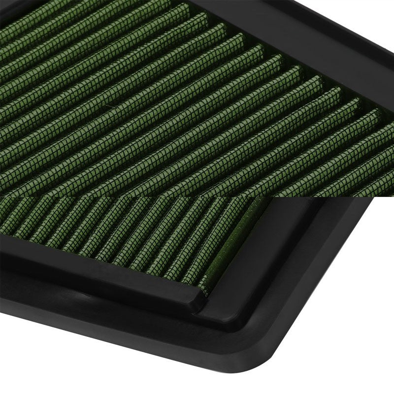 Reusable Green High Flow Drop-In Panel Air Filter For Honda 09-15 Pilot SUV-Performance-BuildFastCar
