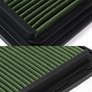 Reusable Green High Flow Drop-In Panel Air Filter For Subaru 13-17 BRZ 2.0L 2-DR-Performance-BuildFastCar