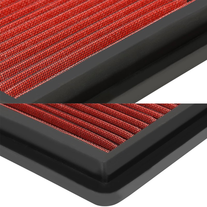 Reusable Red High Flow Drop-In Panel Air Filter For Mazda 03-08 Mazda 6 2.3L-Performance-BuildFastCar